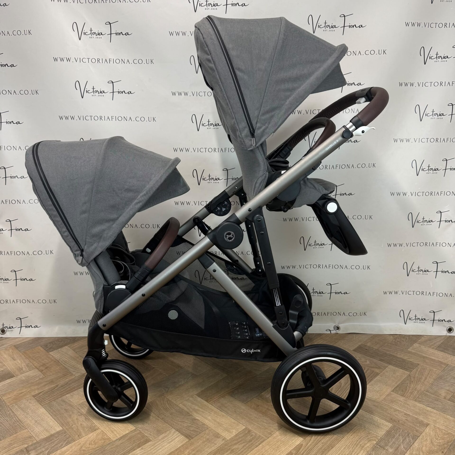 PRELOVED Cybex Gazelle S Duo Tandem Double Pushchair - Soho Grey π€ - Image 5