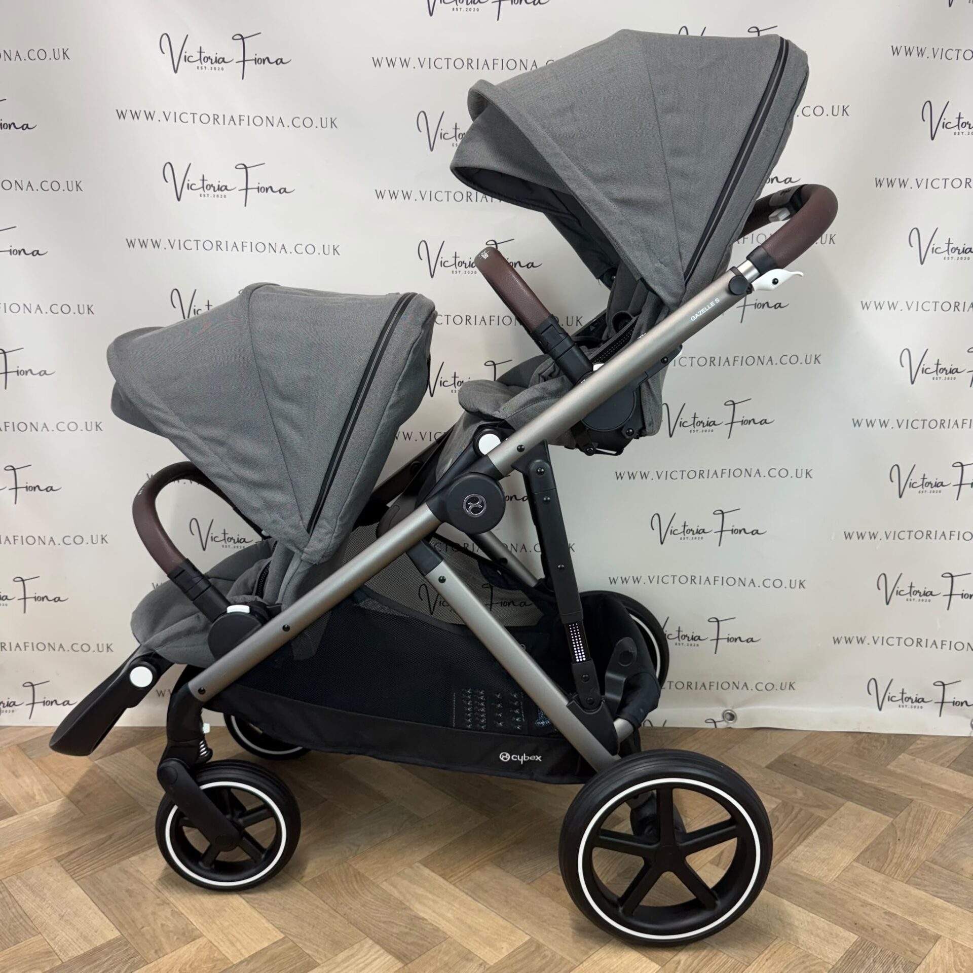PRELOVED Cybex Gazelle S Duo Tandem Double Pushchair - Soho Grey π€ - Image 6