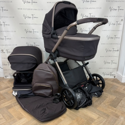 PRELOVED Silver Cross Reef 2 Carrycot & Pushchair - Ganache