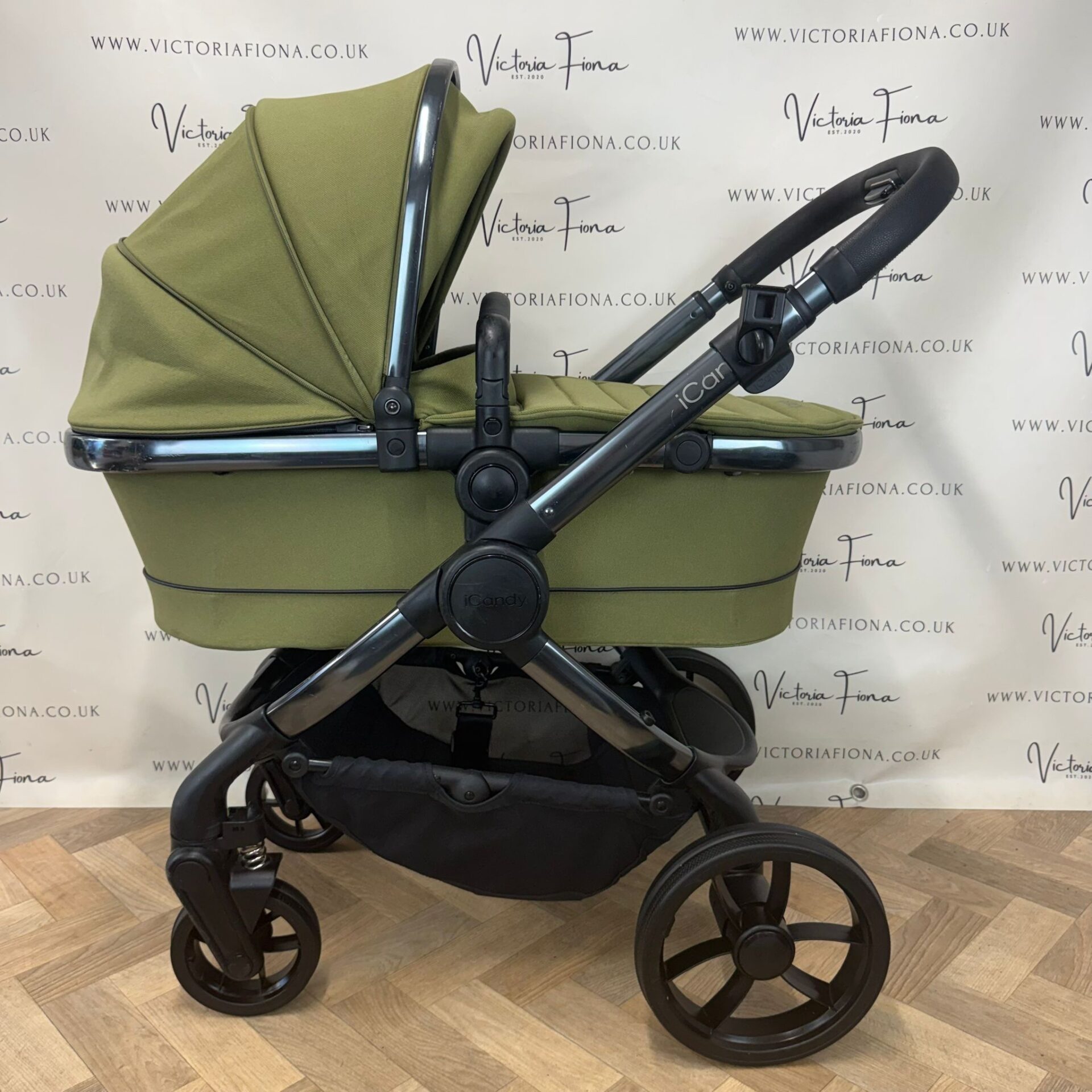 PRELOVED iCandy Peach 7 Pushchair and Carrycot with Maxi Cosi Pebble 360 & Isofix - Olive Green π« - Image 4