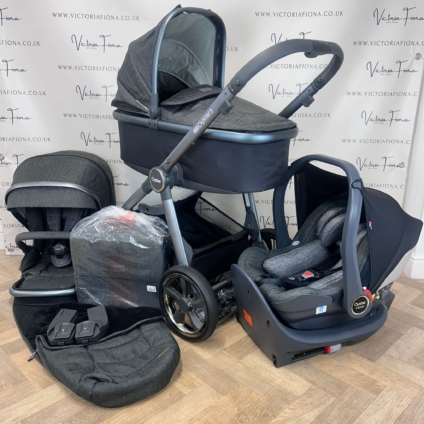 PRELOVED Babystyle Oyster 3 Pushchair & Carrycot with Car Seat & Isofix - Pepper