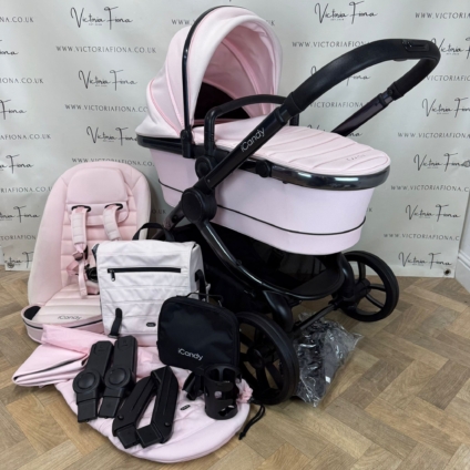 PRELOVED iCandy Peach 7 Pushchair and Carrycot - Blush Pink