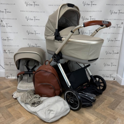 PRELOVED Silver Cross Reef Carrycot & Pushchair - Stone