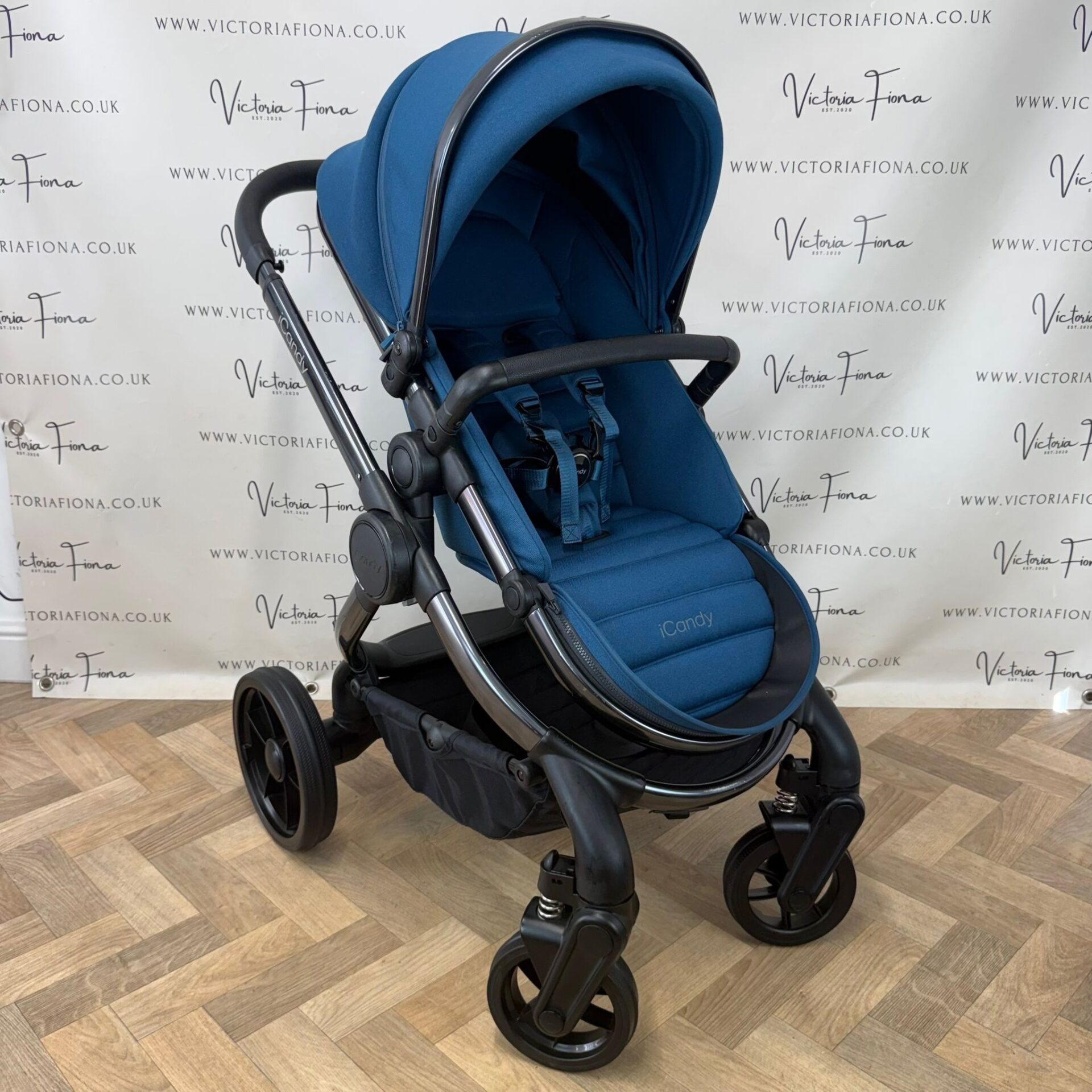 PRELOVED iCandy Peach 7 Pushchair and Carrycot - Cobalt Blue - Image 8