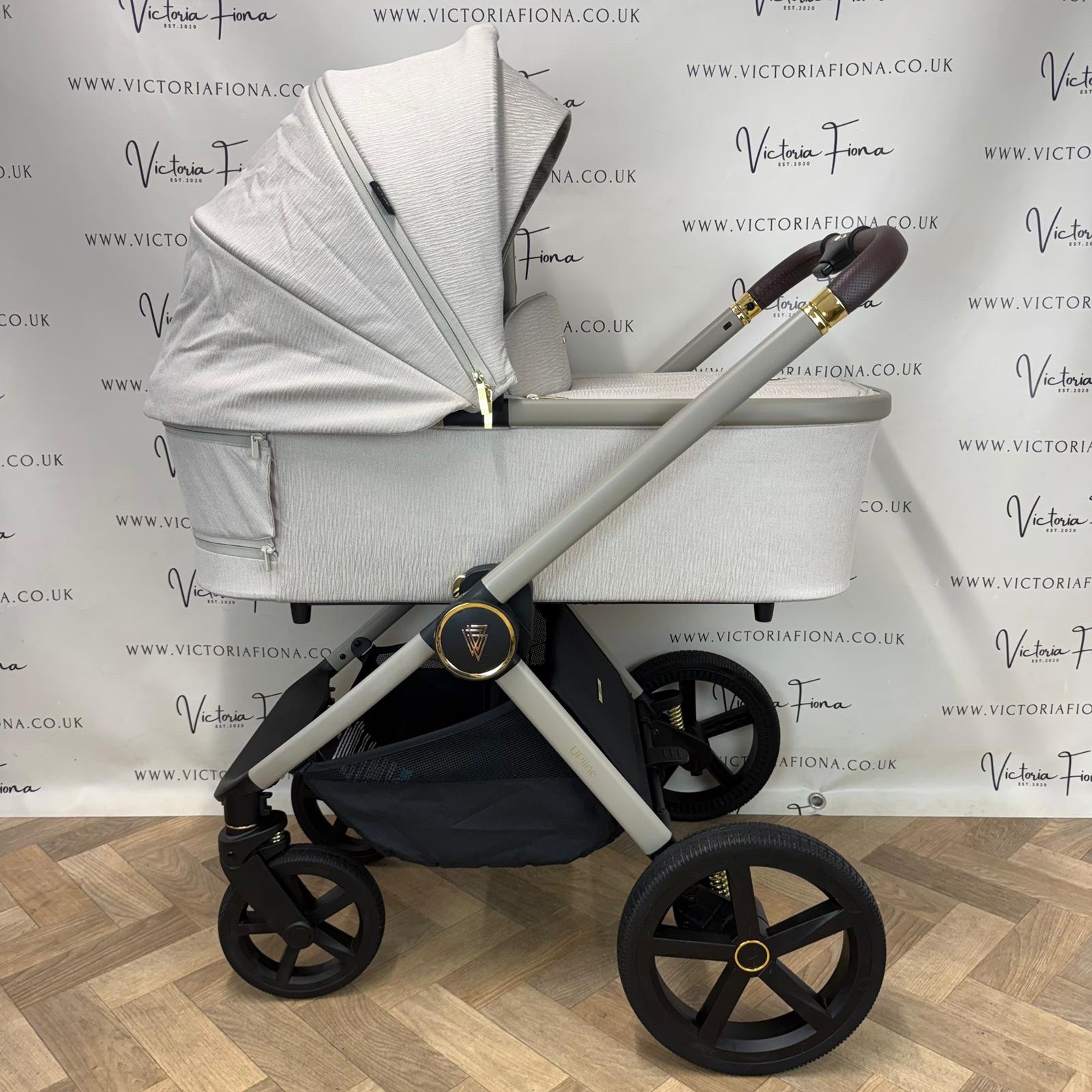 PRELOVED Venicci Tinum Upline Carrycot & Pushchair - Stone - Image 5