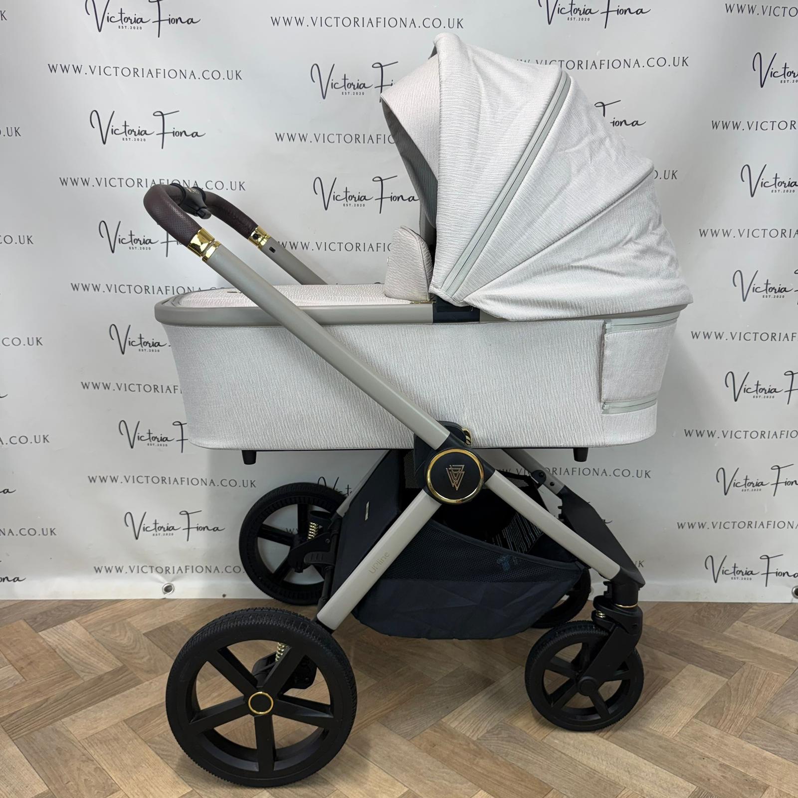 PRELOVED Venicci Tinum Upline Carrycot & Pushchair - Stone - Image 2