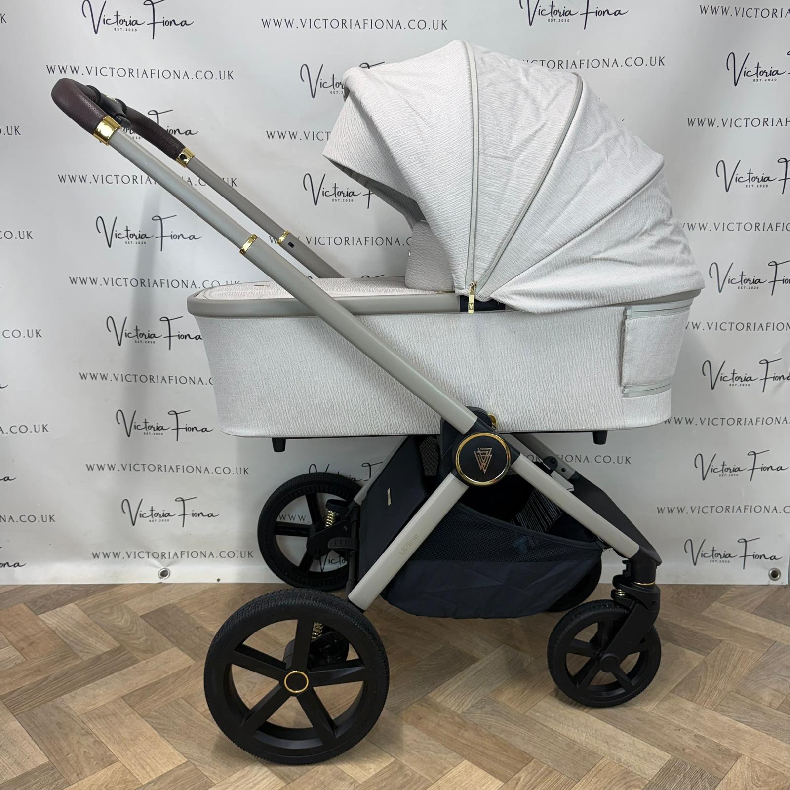 PRELOVED Venicci Tinum Upline Carrycot & Pushchair - Stone - Image 3