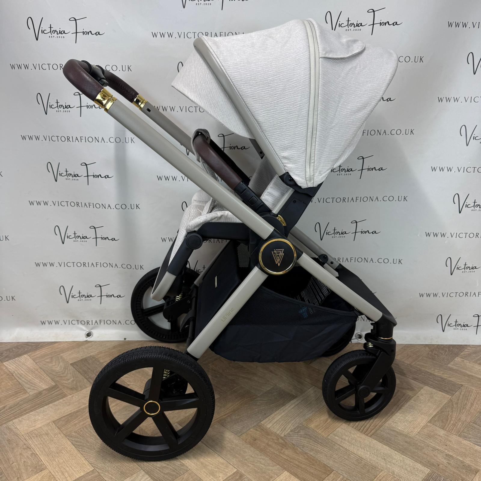 PRELOVED Venicci Tinum Upline Carrycot & Pushchair - Stone - Image 7