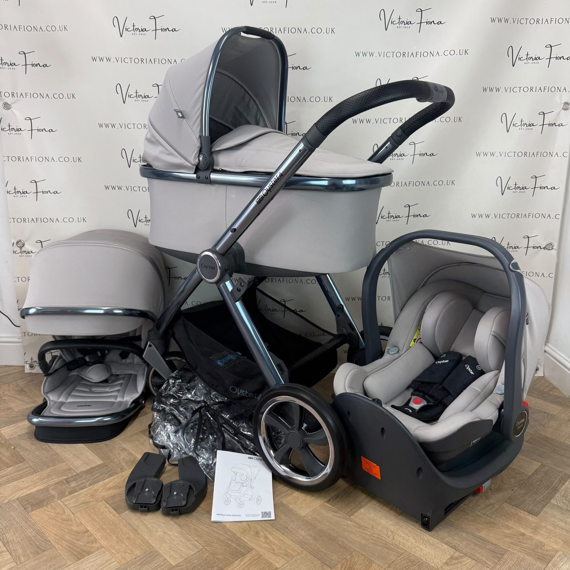 PRELOVED Babystyle Oyster 4 Pushchair & Carrycot - Stone