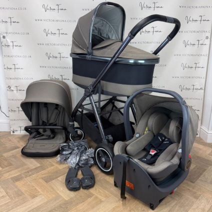 PRELOVED Babystyle Oyster Gravity+ Carrycot & Pushchair with Car Seat & Isofix - Mink