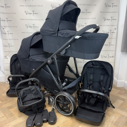PRELOVED Cybex Gazelle S Duo Tandem TWIN Double Pushchair - Black