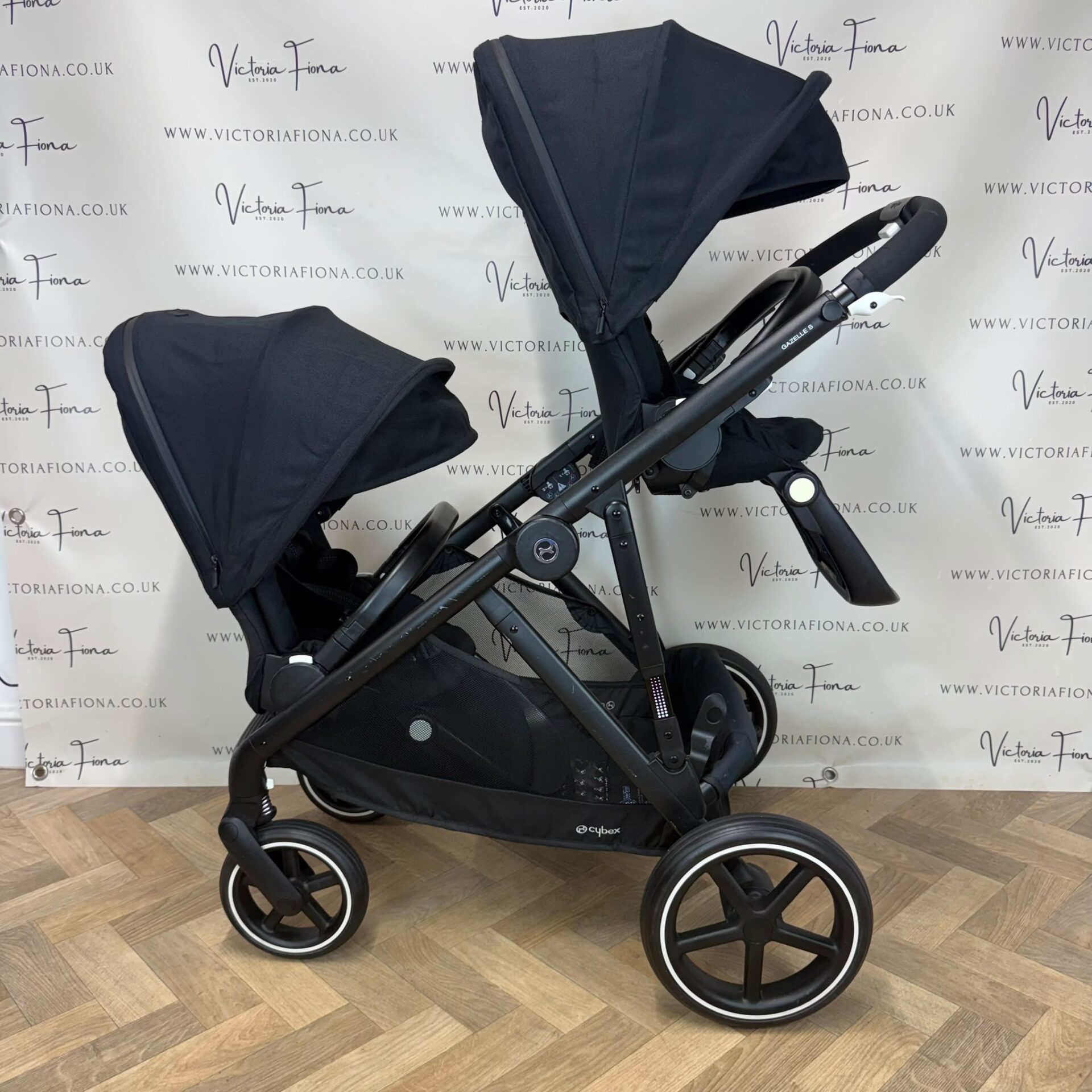 PRELOVED Cybex Gazelle S Duo Tandem TWIN Double Pushchair - Black - Image 6