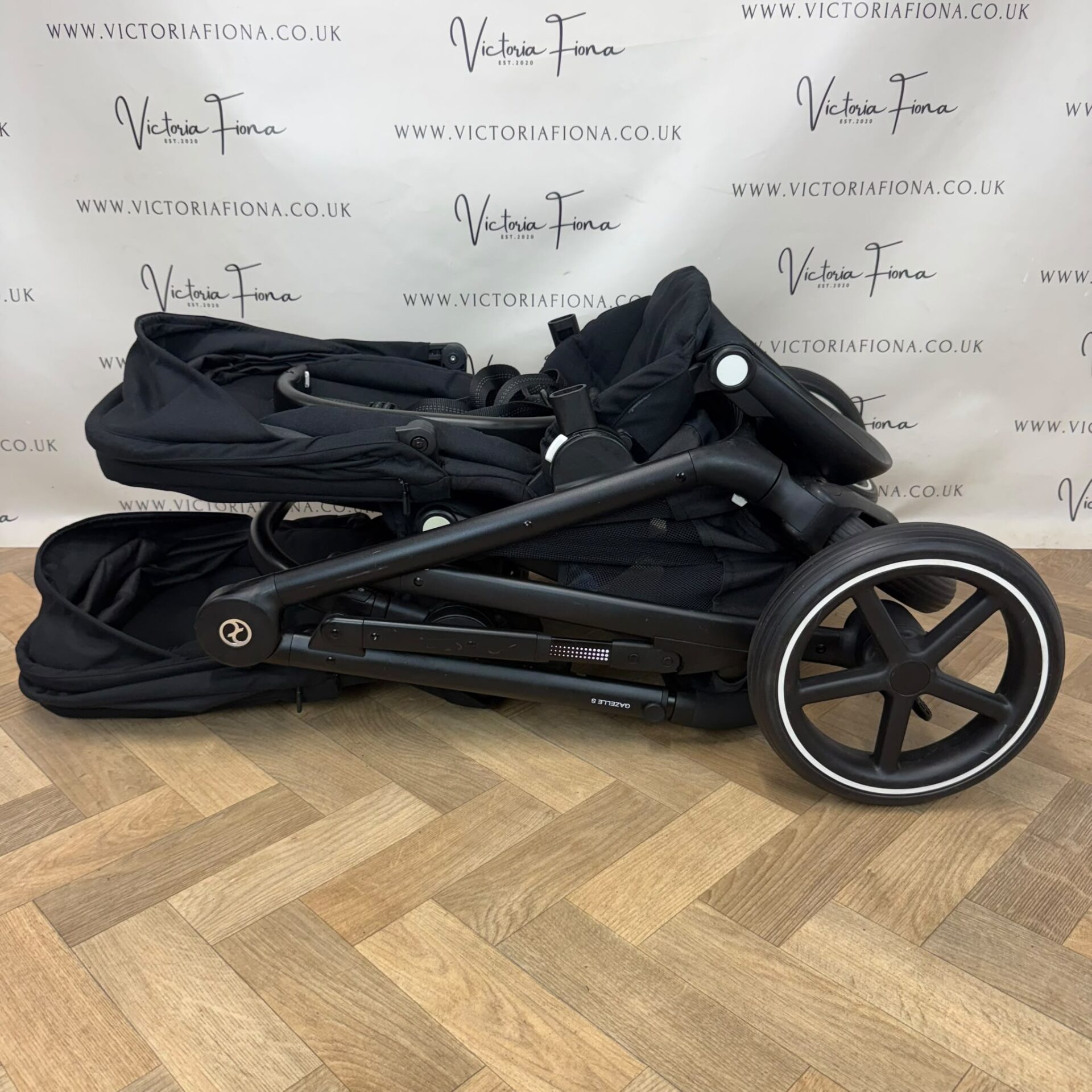 PRELOVED Cybex Gazelle S Duo Tandem TWIN Double Pushchair - Black - Image 9