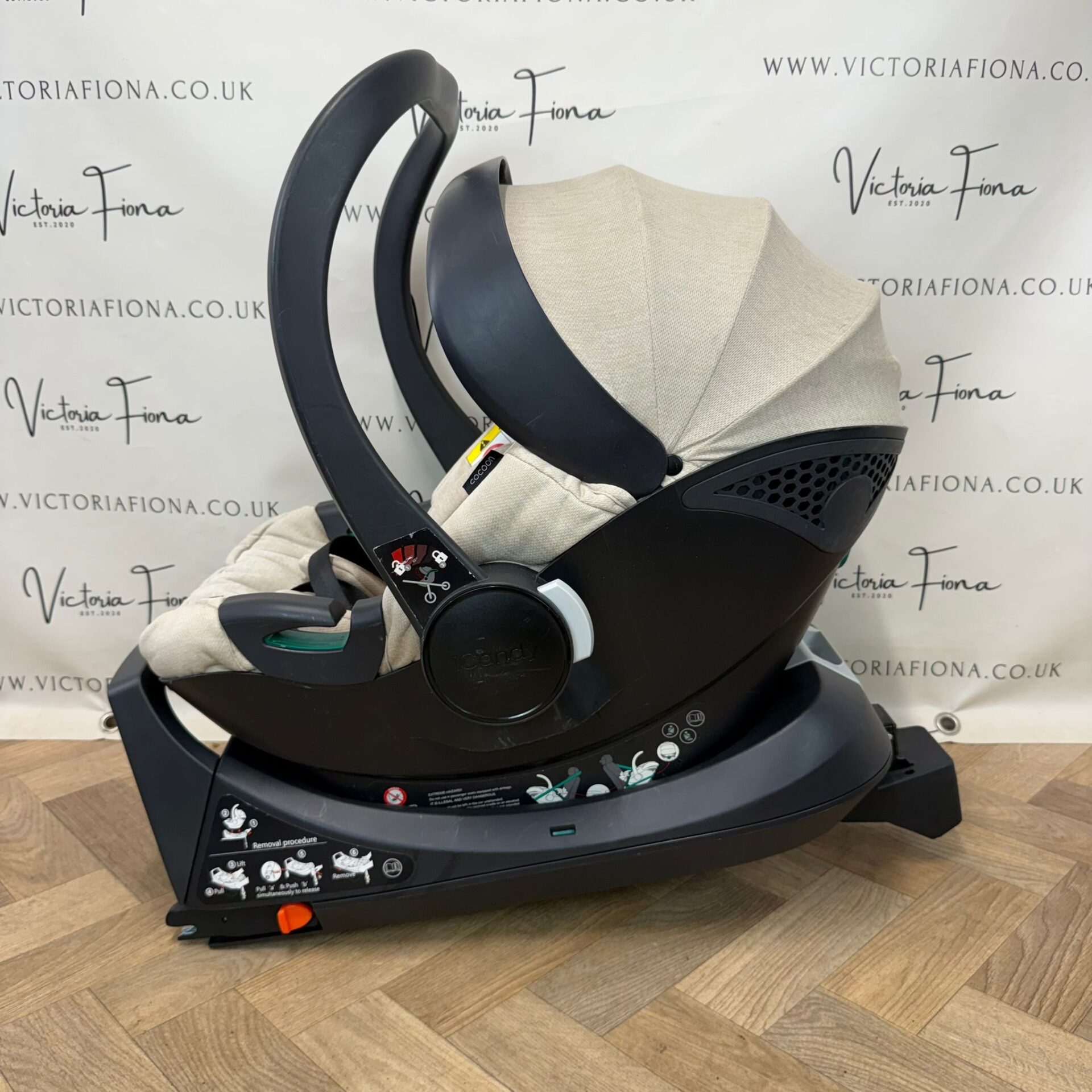 PRELOVED icandy Cocoon car seat & Isofix base - latte biscotti - Image 2