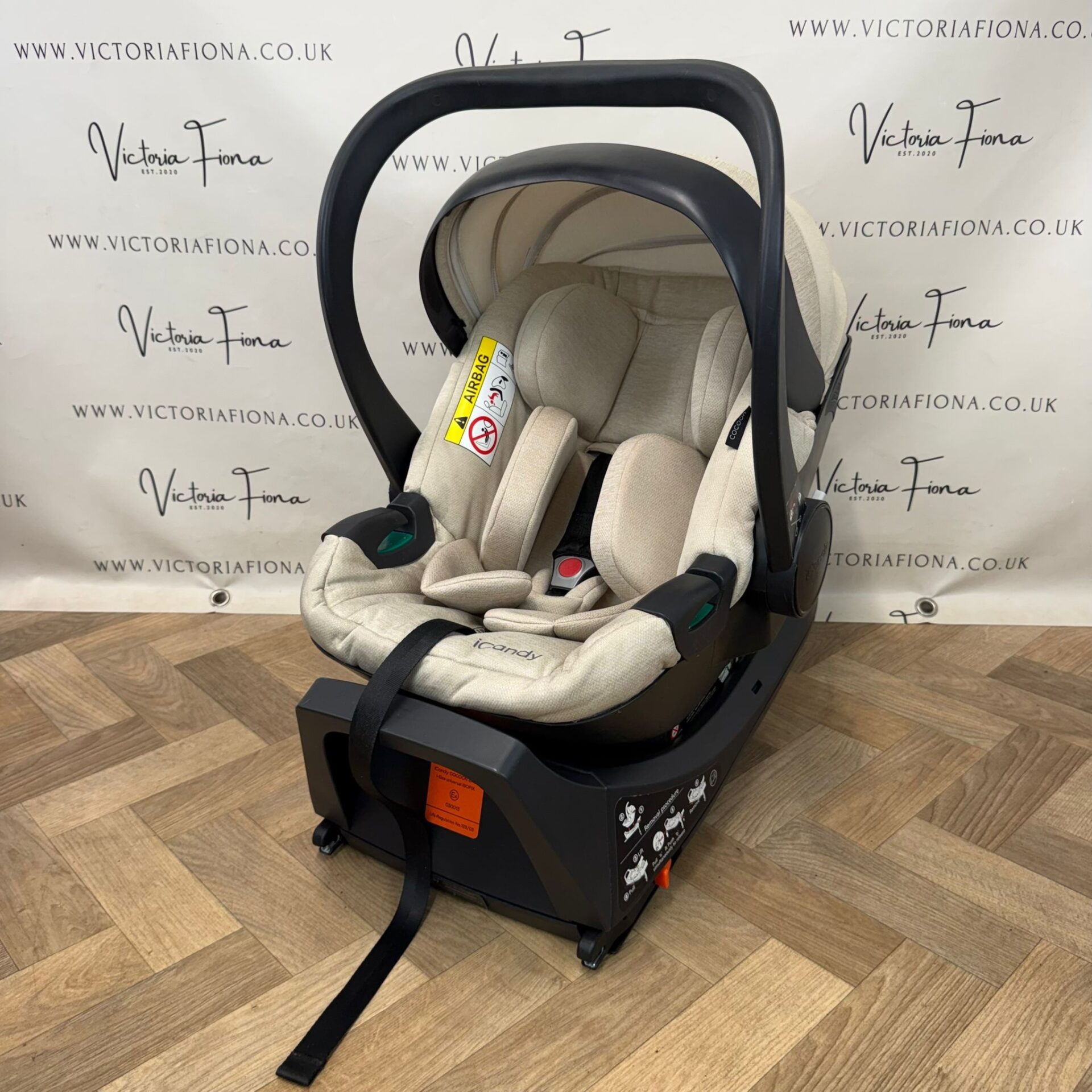 PRELOVED icandy Cocoon car seat & Isofix base - latte biscotti - Image 3