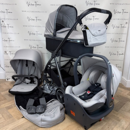 PRELOVED Babystyle Oyster Gravity+ Carrycot & Pushchair with Car Seat & Isofix - Stone