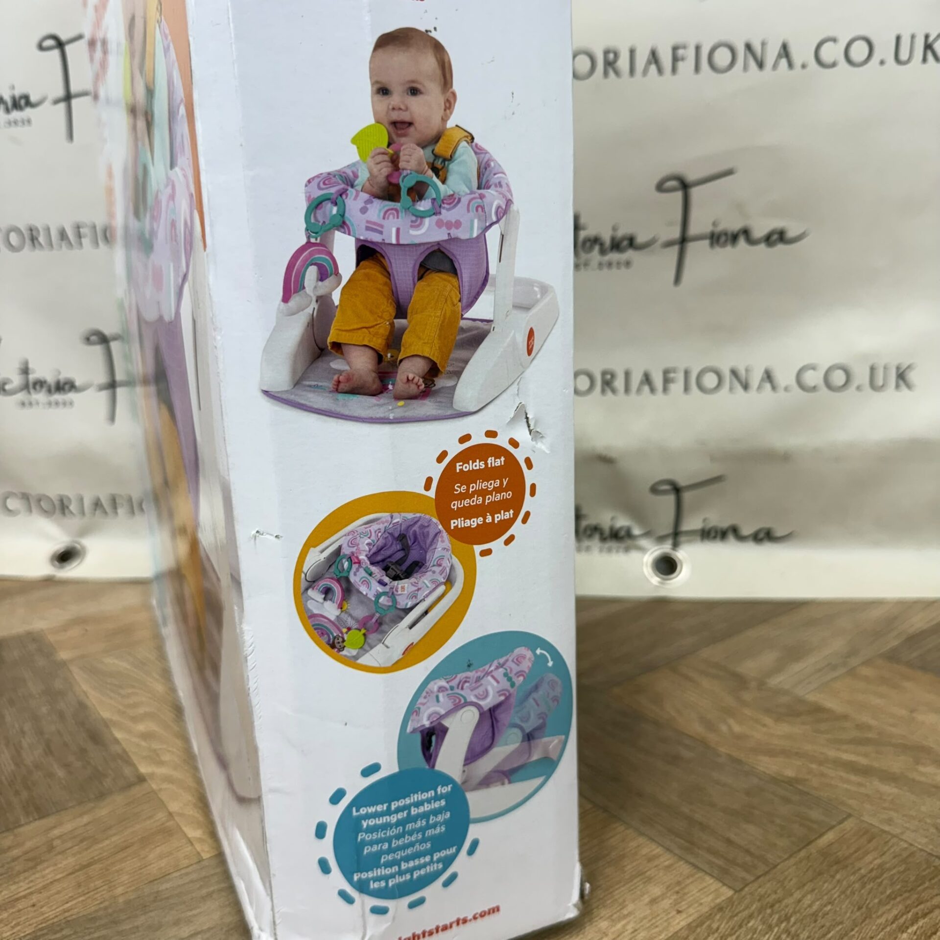 NEW Bright Starts Purple Paradise Learn-to-Sit Activity Floor Seat RRP£30 - Image 2