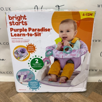 NEW Bright Starts Purple Paradise Learn-to-Sit Activity Floor Seat RRP£30
