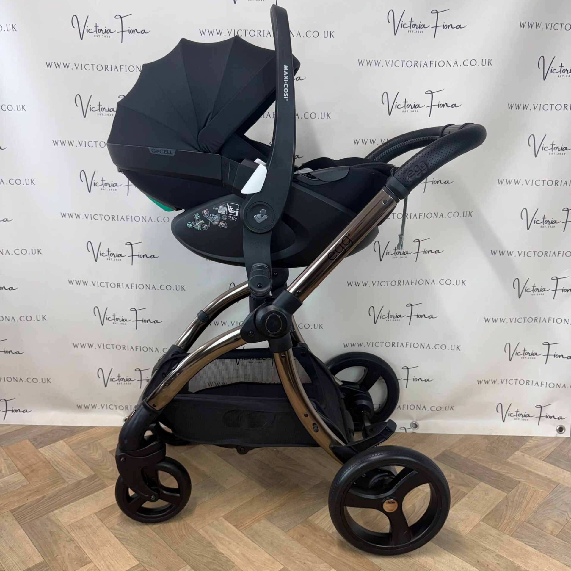 PRELOVED Egg 2 Pushchair & Carrycot with Maxi Cosi Pebble 360 Pro & Slide 360 Isofix - Mink - Image 8