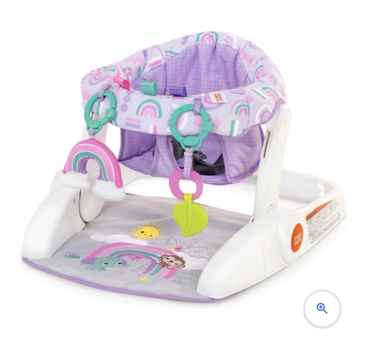 NEW Bright Starts Purple Paradise Learn-to-Sit Activity Floor Seat RRP£30 - Image 3