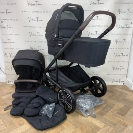 PRELOVED Nuna Mixx Next Carrycot & Pushchair - Caviar