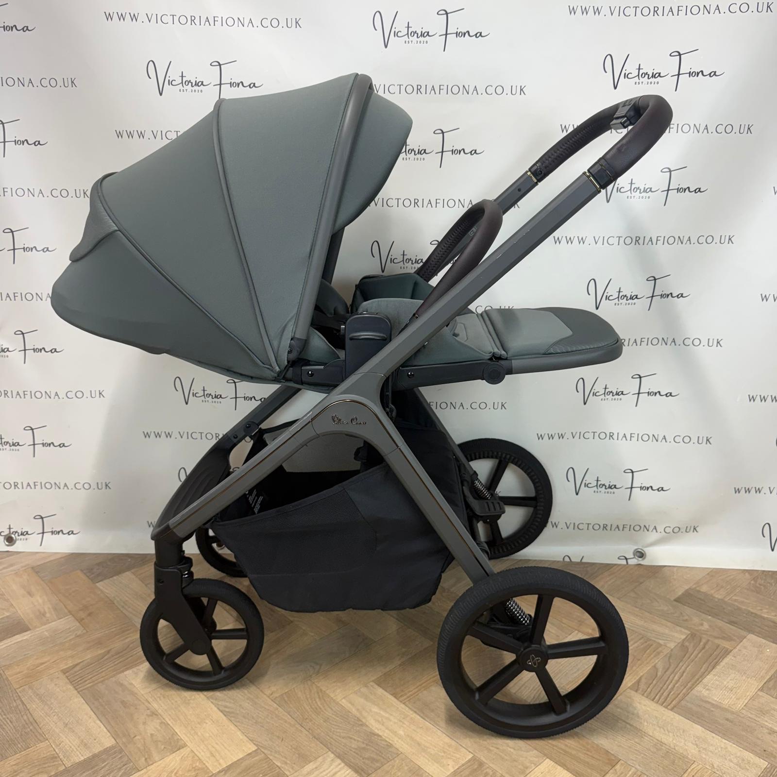 PRELOVED Silver Cross Cove Carrycot & Pushchair - Pewter Green π - Image 5
