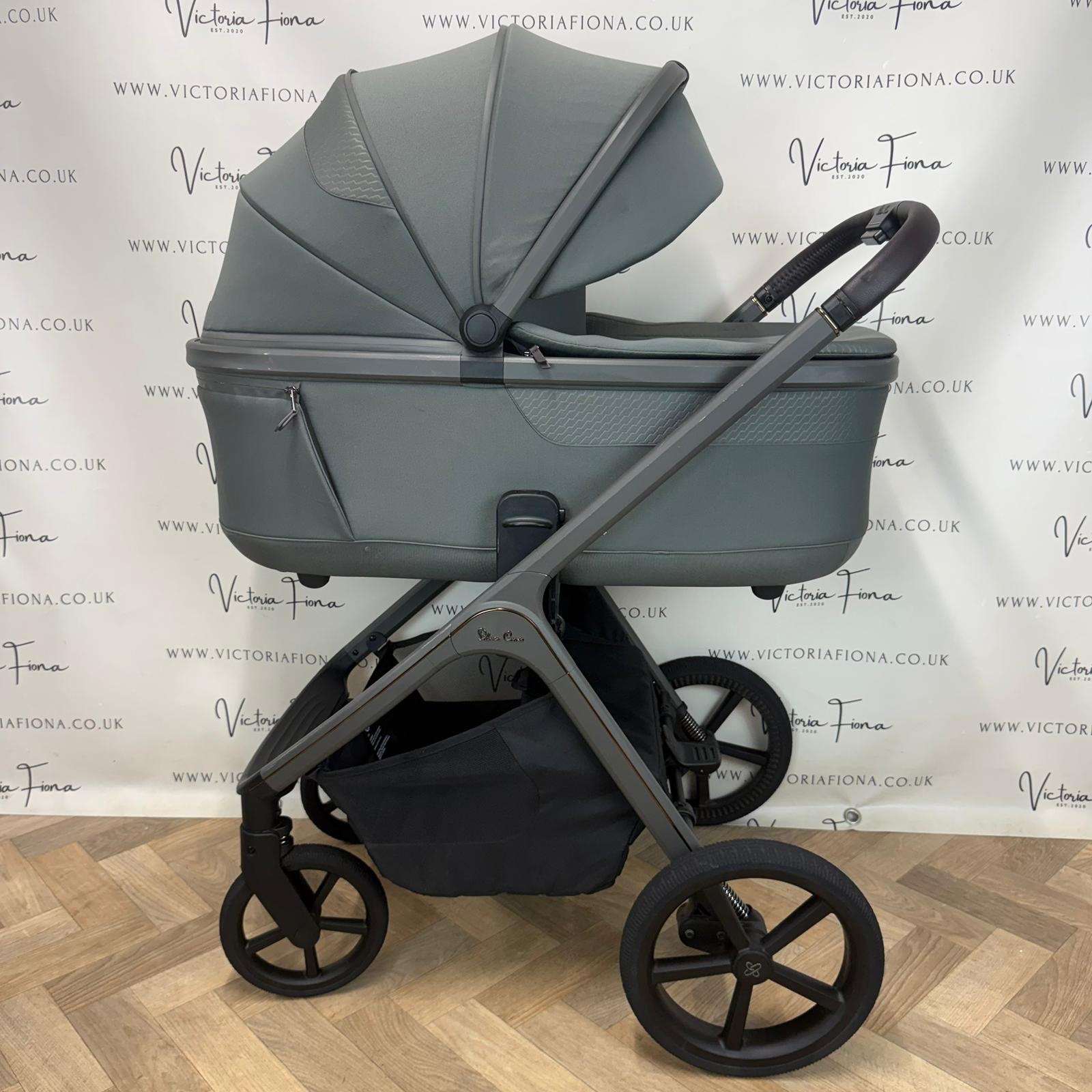 PRELOVED Silver Cross Cove Carrycot & Pushchair - Pewter Green π - Image 4