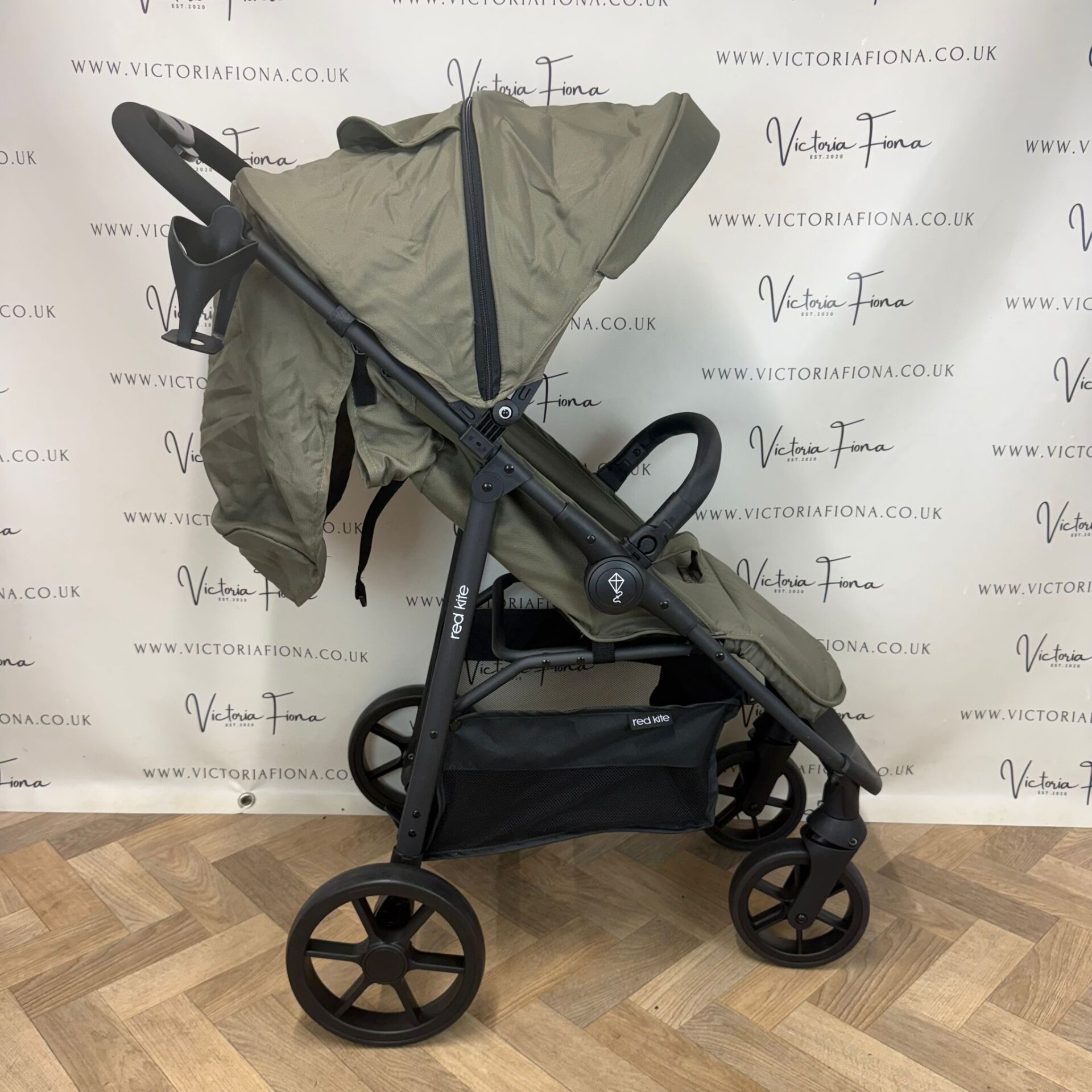 PRELOVED Red Kite Push Me Urbana Stroller - Khaki Green - Image 6