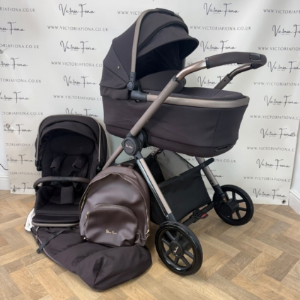 PRELOVED Silver Cross Reef 2 Carrycot & Pushchair - Ganache ✨