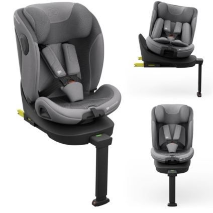NEW Kinderkraft I-360 PRO I-Size Spin Car Seat (0-12years) - Grey