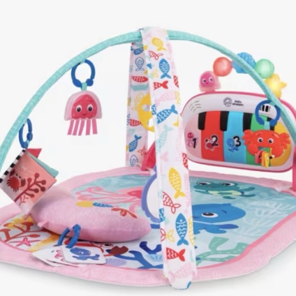 NEW Baby Einstein 4-in-1 Kickin' Tunes Music and Language Discovery Activity Gym Play Mat - Jellyfish Jamboree