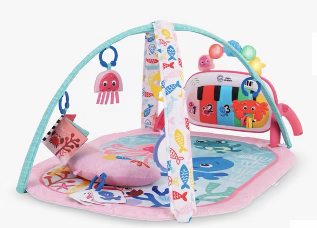 NEW Baby Einstein 4-in-1 Kickin' Tunes Music and Language Discovery Activity Gym Play Mat - Jellyfish Jamboree