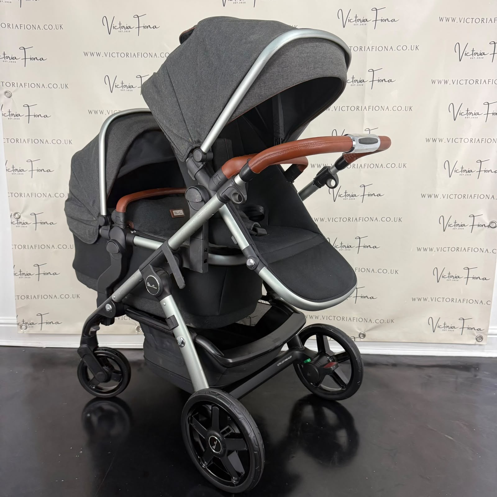 PRELOVED Silver Cross Wave Pushchair & Carrycot - Charcoal 🩶 - Image 8