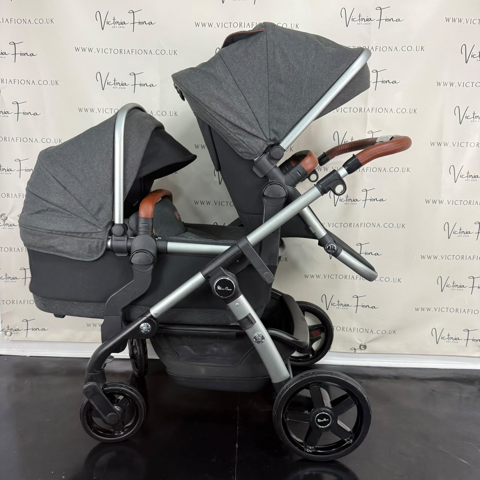 PRELOVED Silver Cross Wave Pushchair & Carrycot - Charcoal 🩶 - Image 9