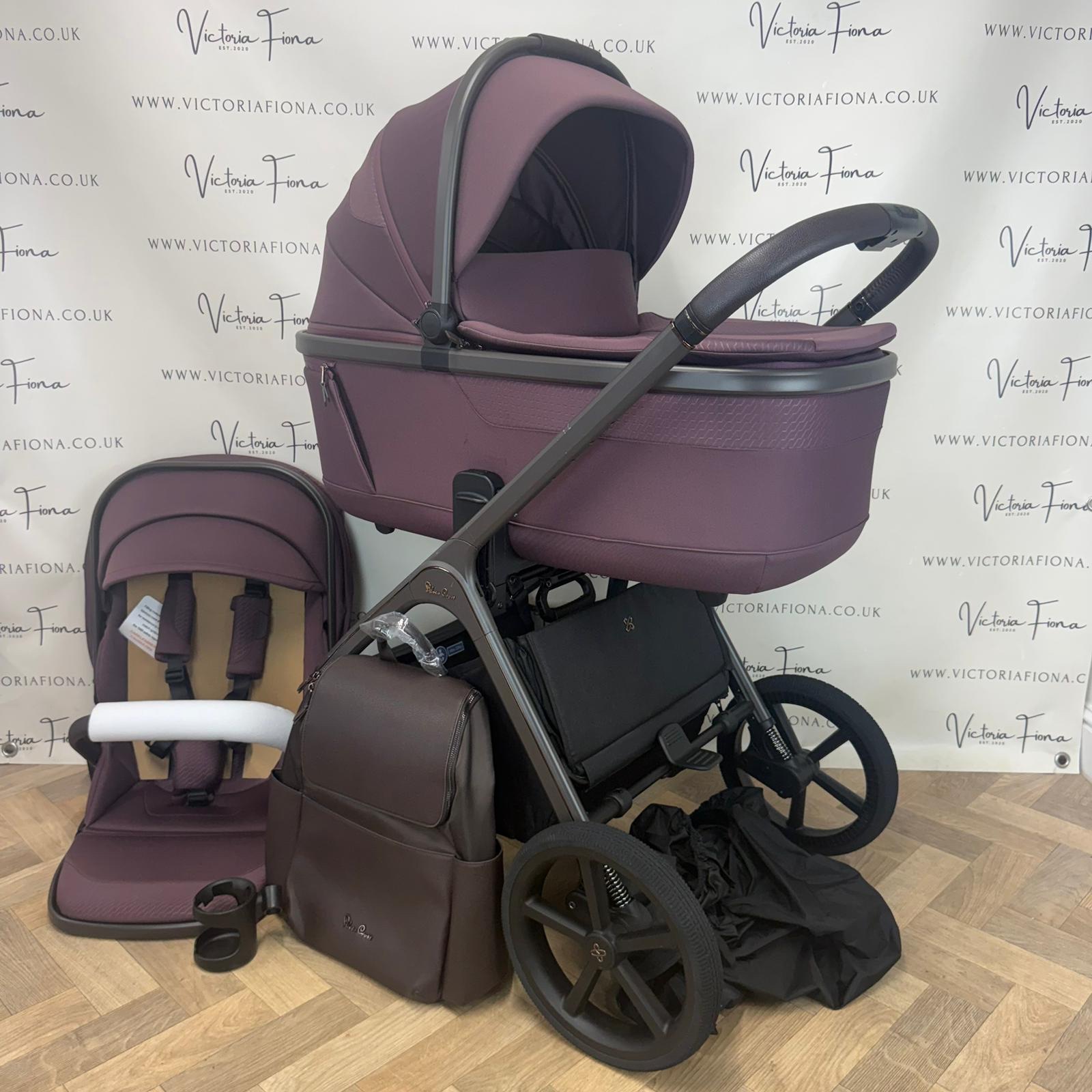 EX DISPLAY Silver Cross Cove Carrycot & Pushchair - Damson