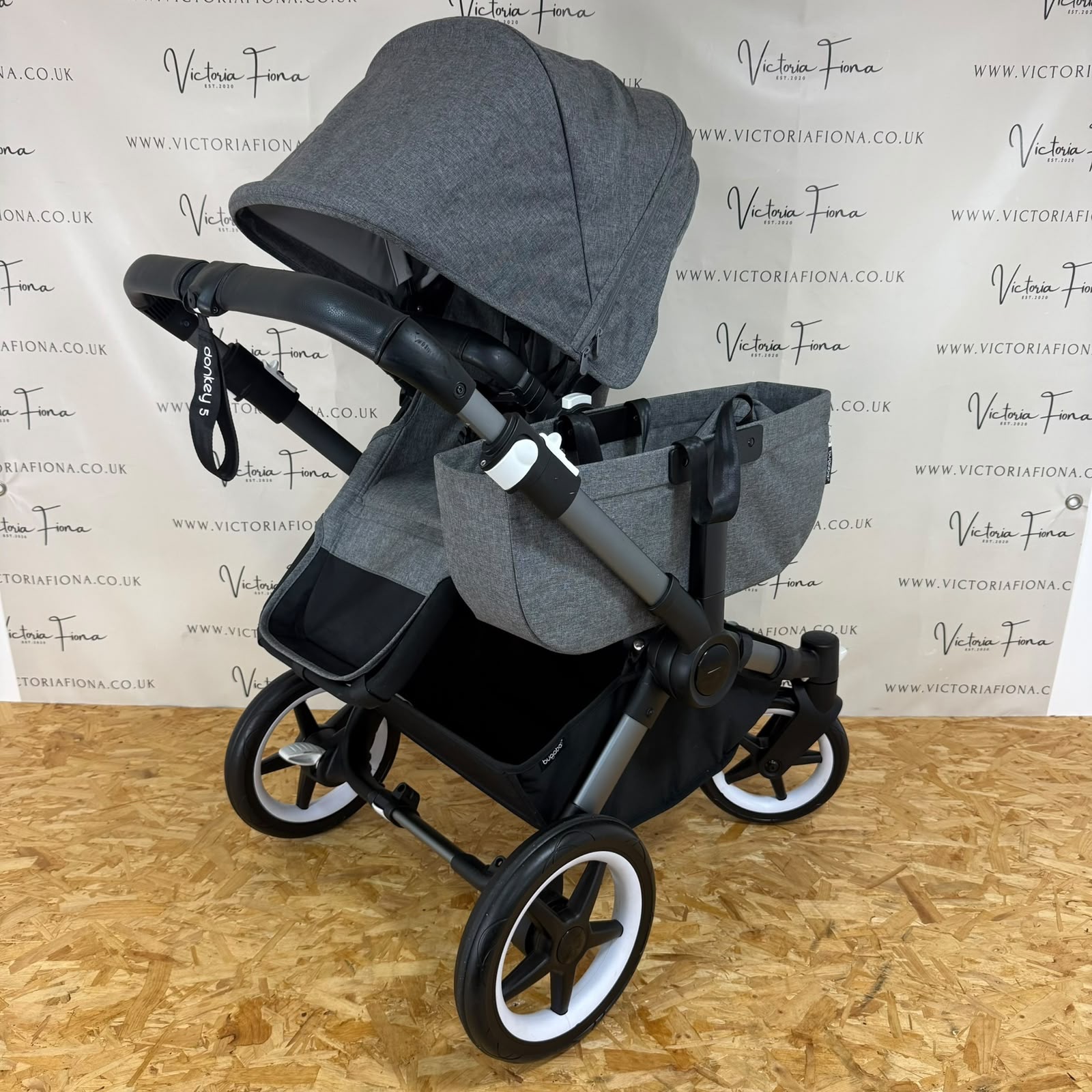 PRELOVED Bugaboo Donkey 5 Double Pushchair - GREY MELANGE - Image 3