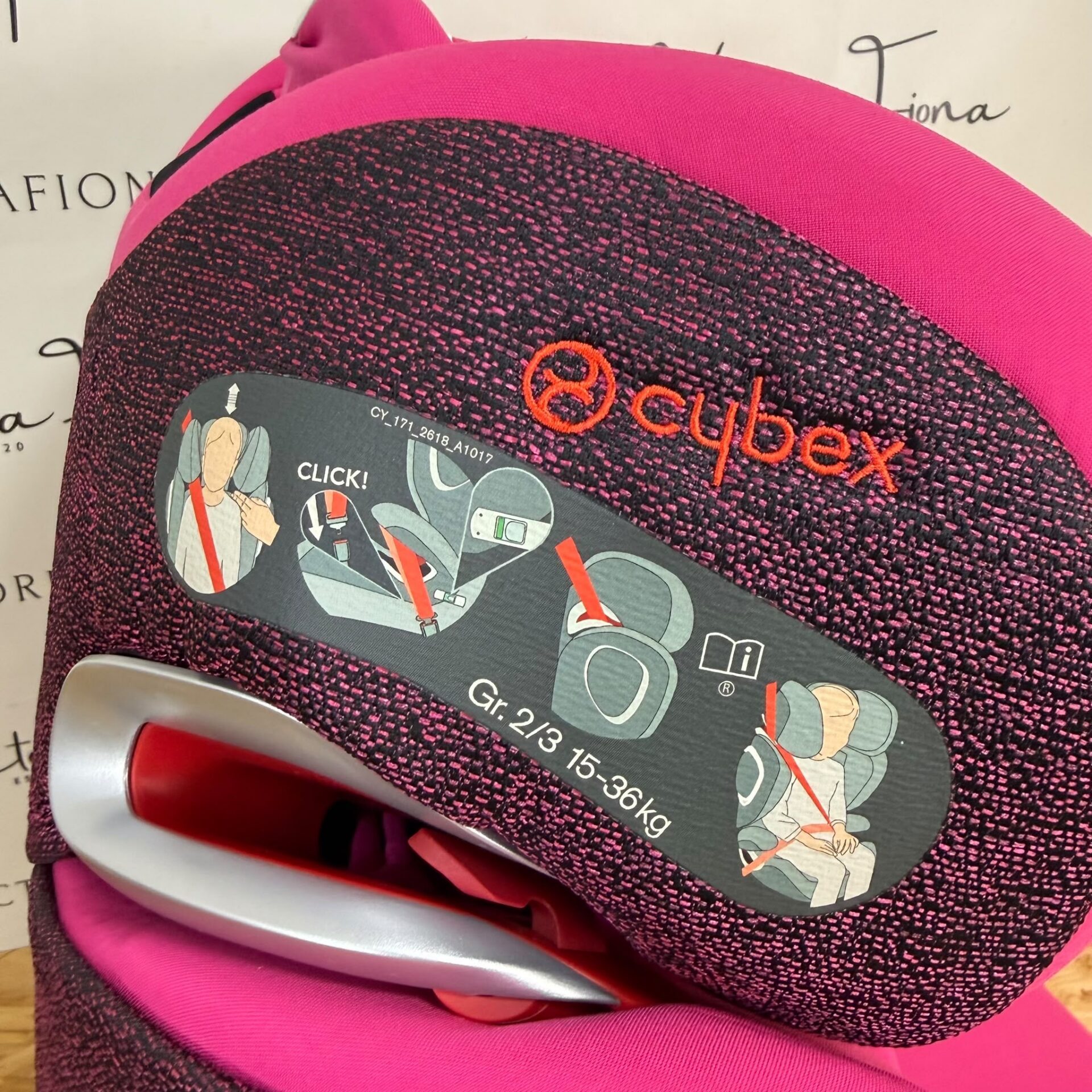 NEW Cybex Solution Z-Fix Highback Booster Car Seat - Passion Pink - Image 5