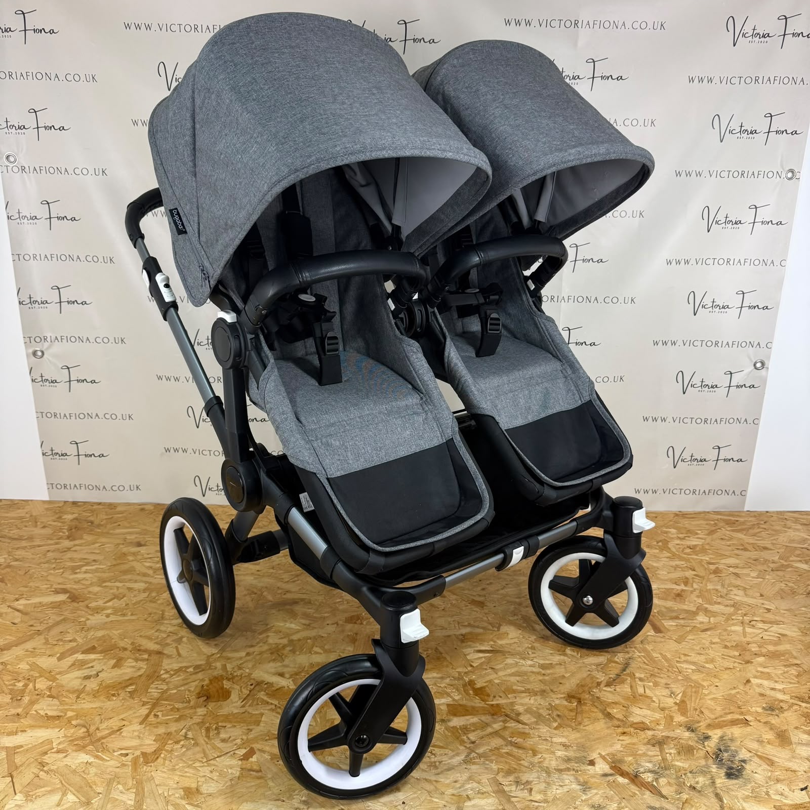 PRELOVED Bugaboo Donkey 5 Double Pushchair - GREY MELANGE - Image 9
