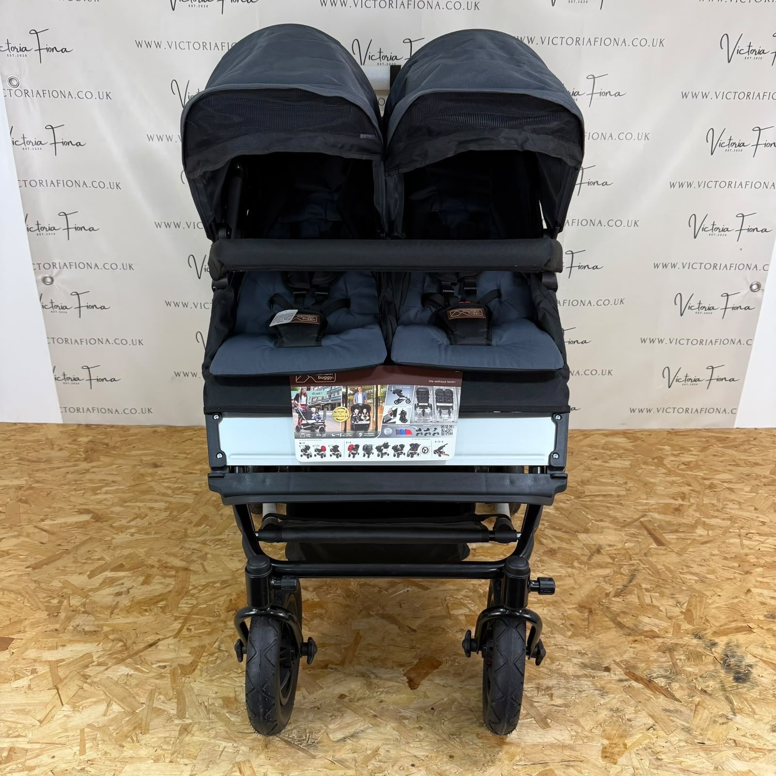 NEW Mountain Buggy Duet V2.5 Double Twin Stroller Pushchair - Flint - Image 3