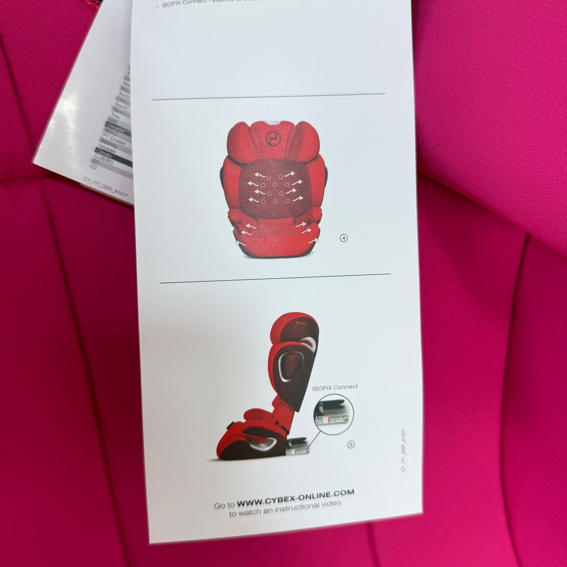 NEW Cybex Solution Z-Fix Highback Booster Car Seat - Passion Pink - Image 3