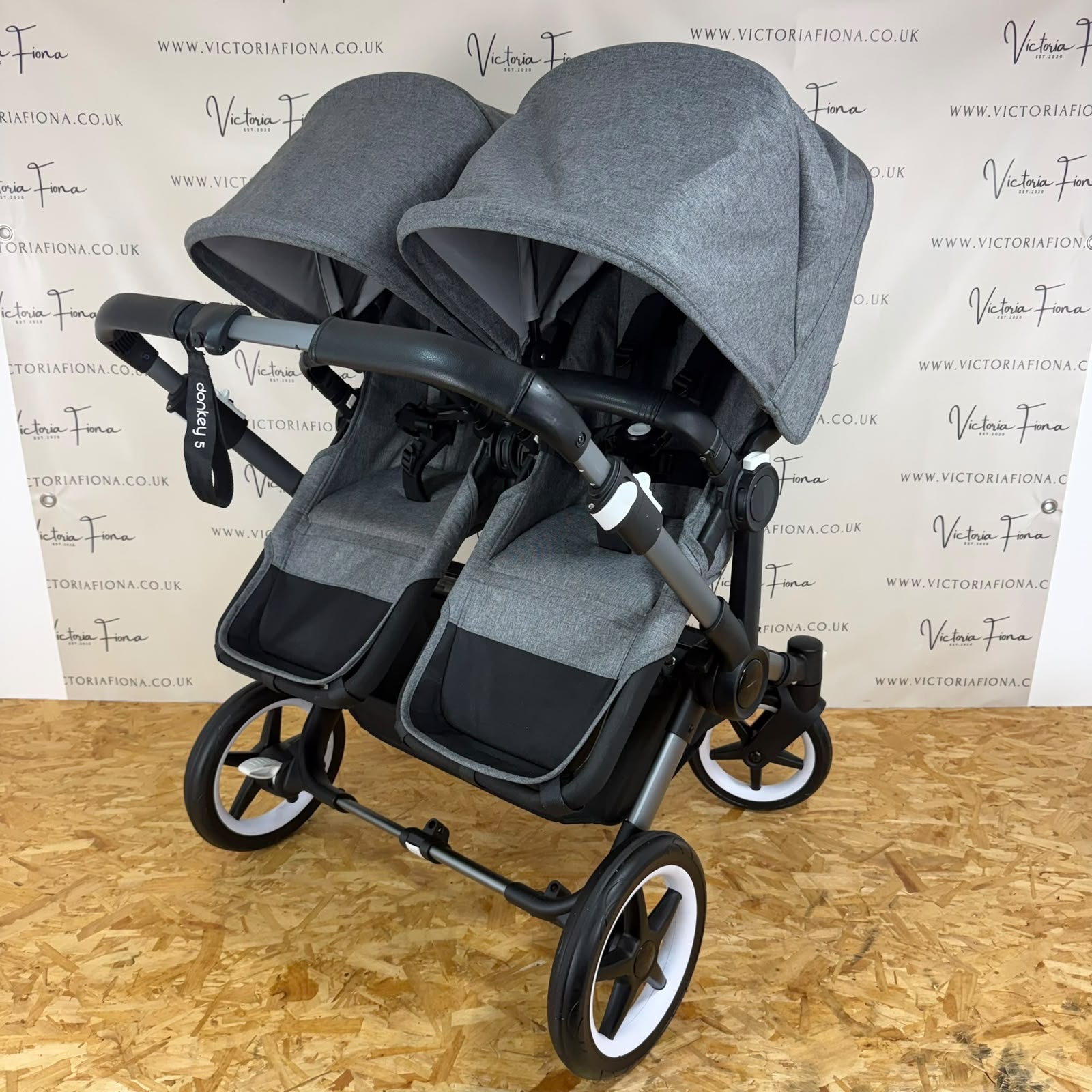 PRELOVED Bugaboo Donkey 5 Double Pushchair - GREY MELANGE - Image 8