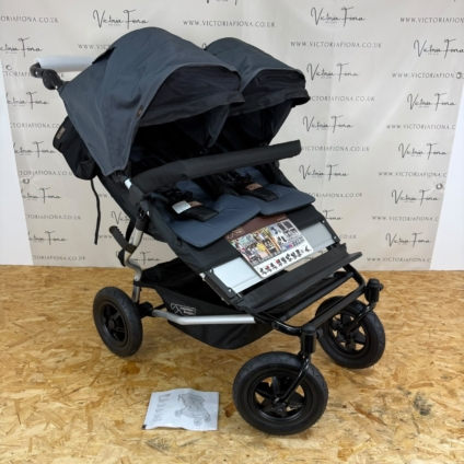 NEW Mountain Buggy Duet V2.5 Double Twin Stroller Pushchair - Flint