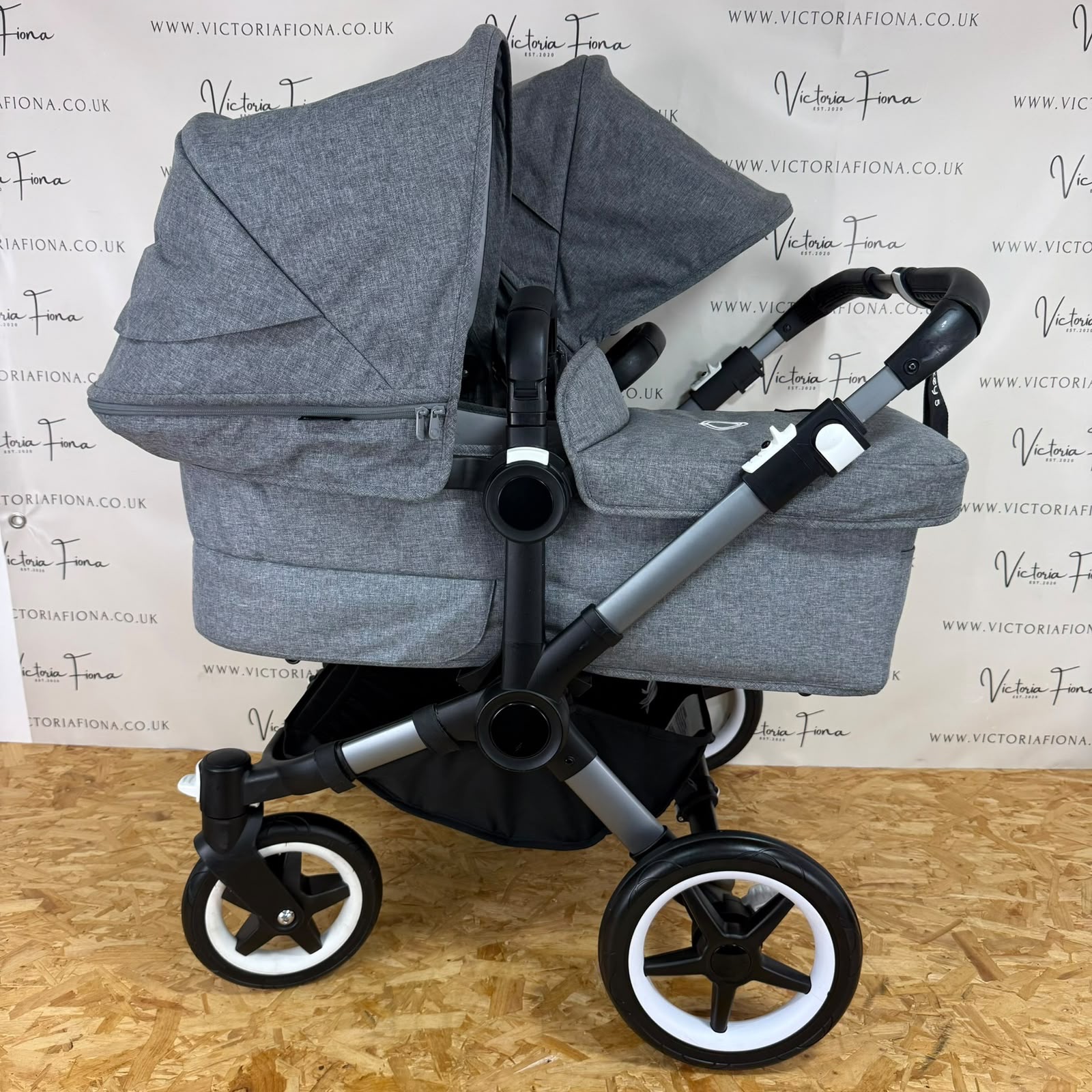 PRELOVED Bugaboo Donkey 5 Double Pushchair - GREY MELANGE - Image 2