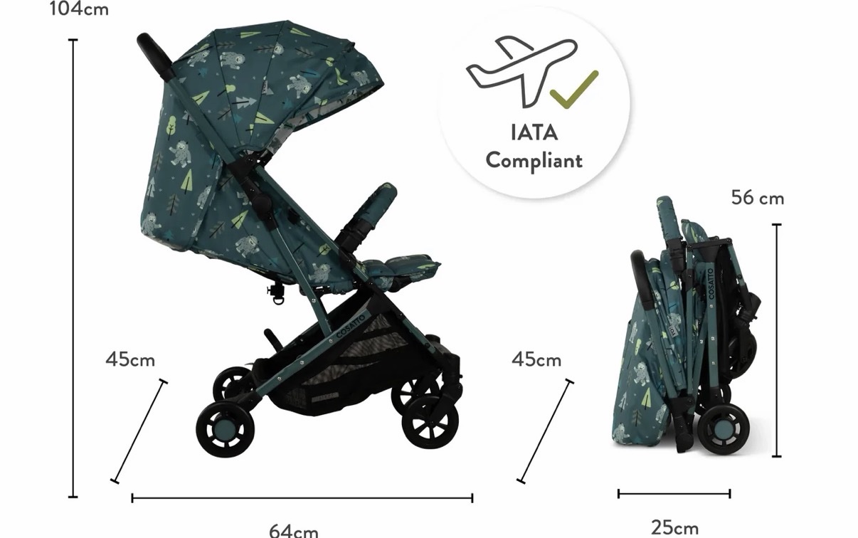 NEW Cosatto Yo! Compact Lightweight CABIN APPROVED Stroller - Yoohoo Yeti RRP£200 - Image 3