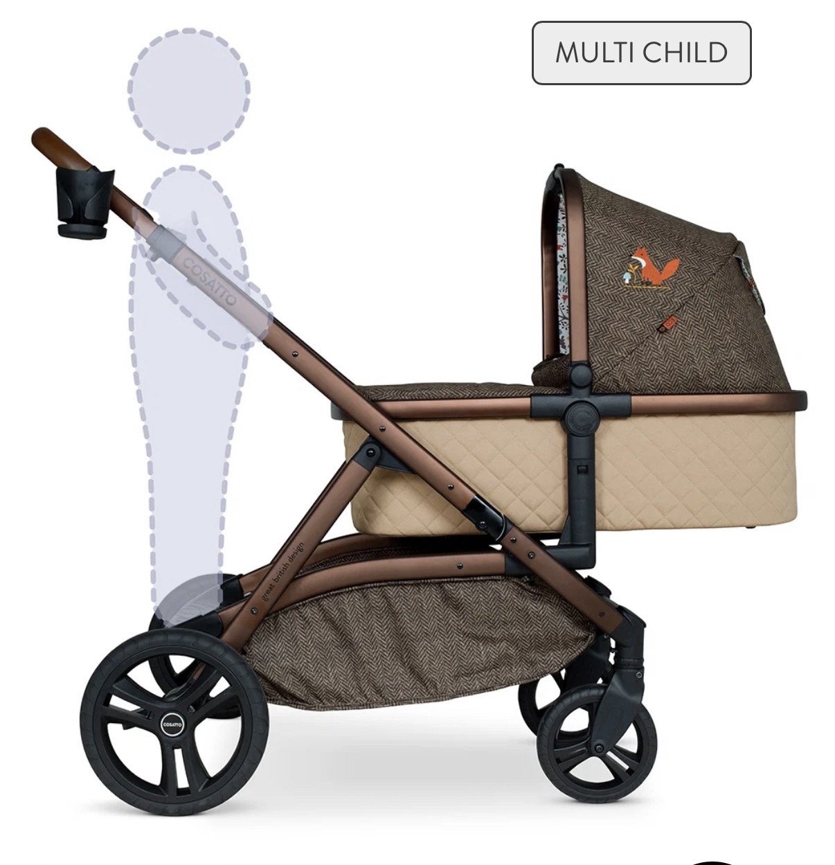 NEW Cosatto Wow XL Carrycot & Pushchair - Foxford Hall - Image 10